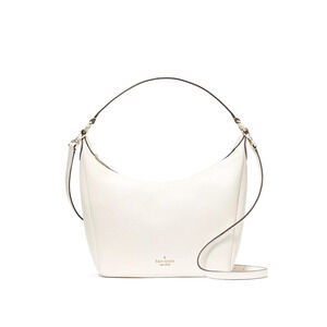 Kate Spade Leila Hobo Shoulder Bag Parchment Pebbled Leather KB694 $399